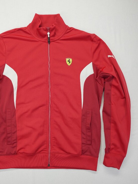 Puma Other - PUMA SCUDERIA FERRARI Zip-Up Track Jacket MEN'S SZ Large Red/Rosso Corso Racing